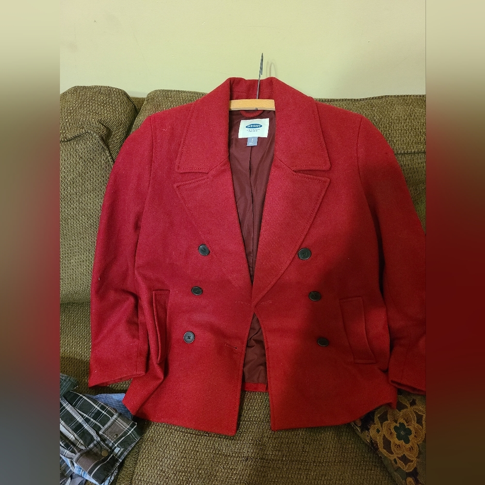 Old Navy Red Peacoat Women's Small